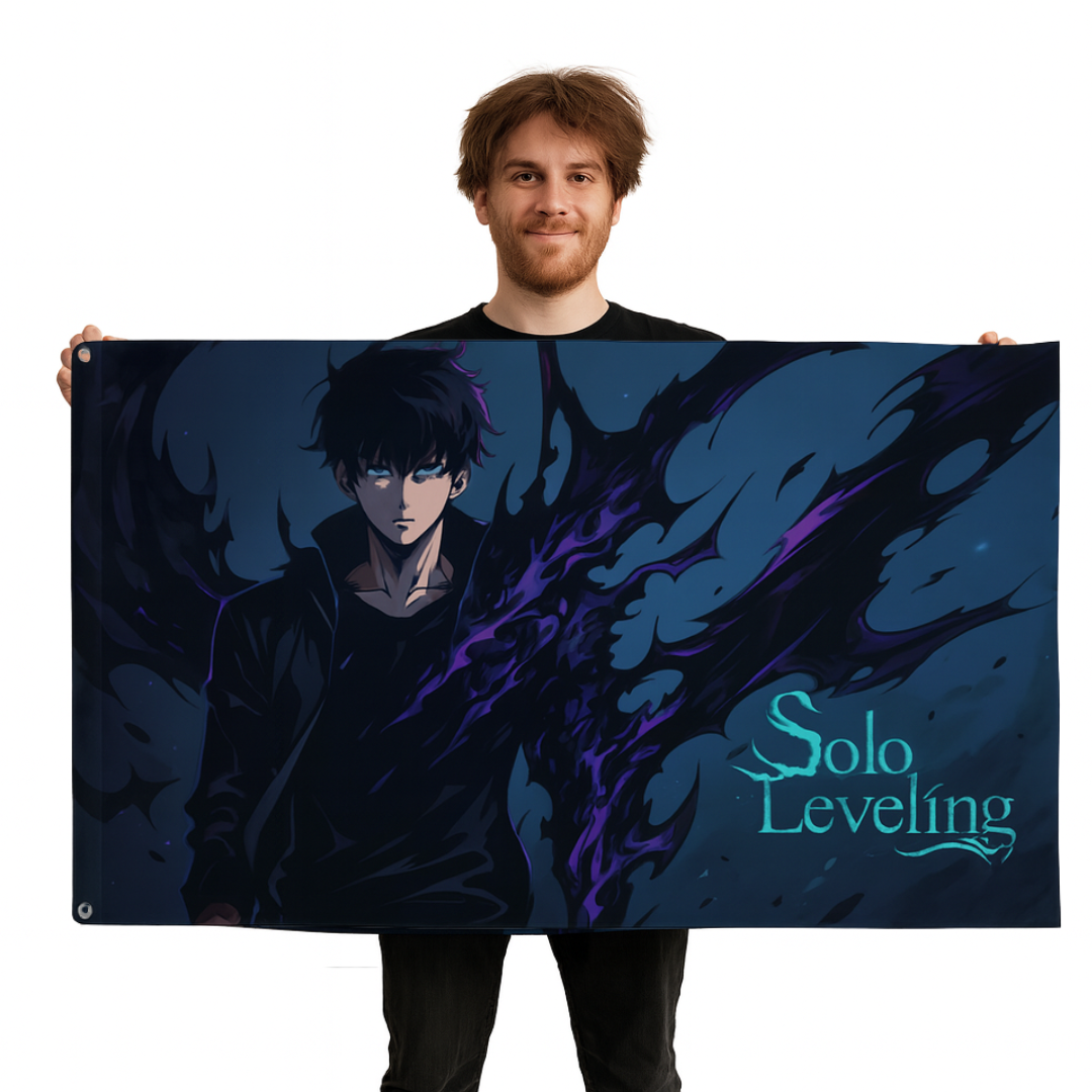 Sung Jinwoo "Shadow Sovereign" Flag – Solo Leveling™