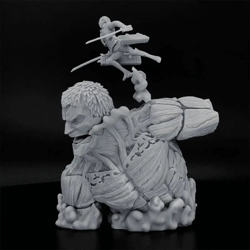 Battleship Titan vs. Mikasa Ackerman Figure - Attack on