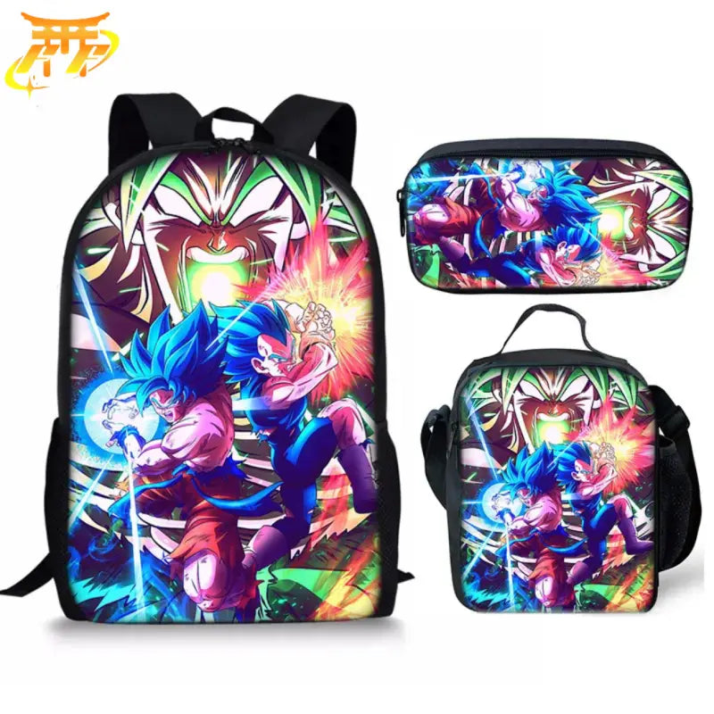 Goku x Vegeta VS Broly Backpack + Pencil Case + Bag - Dragon Ball Z™