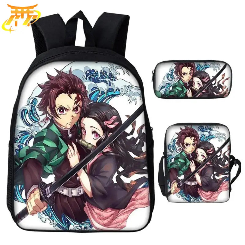 Yumenam Uniseks rugzak pennenetui Tanjirou Nezuko 3D Anime Yumenam Uniseks rugzak pennenetui Tanjirou Nezuko 3D Anime