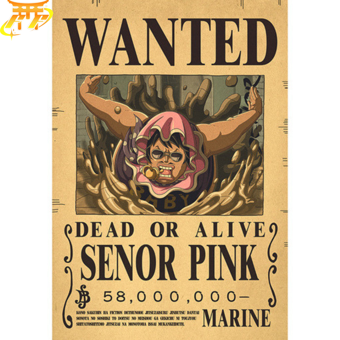 Poster Wanted Senor Pink- One Piece™