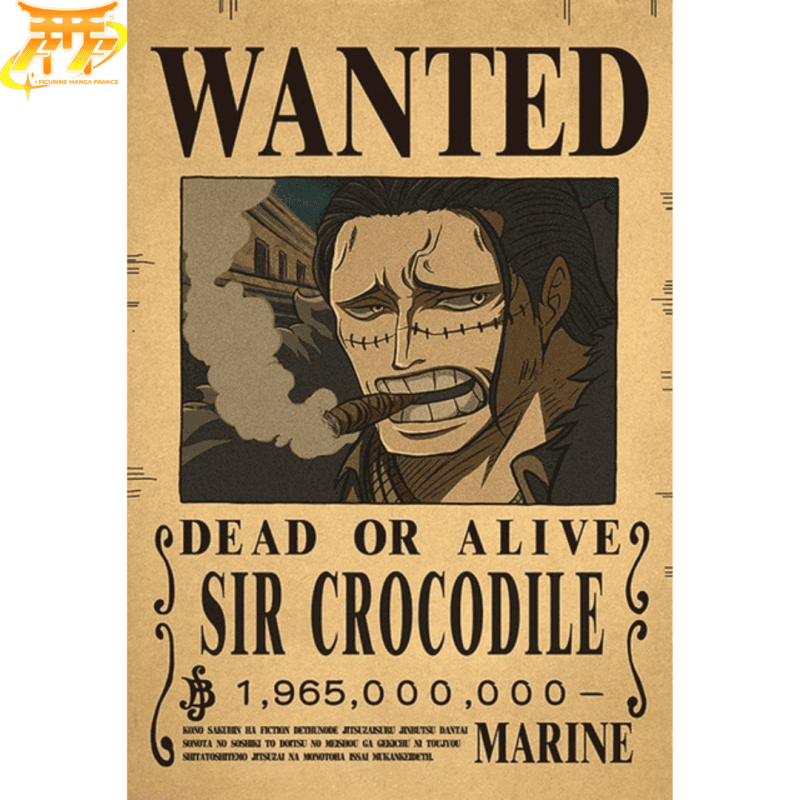 Poster Wanted Crocodile - One Piece – Anime Figures Shop.co.uk