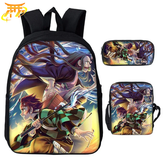 Tanjiro & Nezuko Kamado Backpack + Pencil Case + Bag- Demon Slayer™