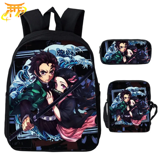 Tanjiro & Nezuko Backpack + Pencil Case + Bag - Demon Slayer™