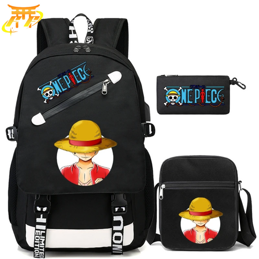 Luffy Straw Hat Backpack + Pencil Case + Bag - One Piece™