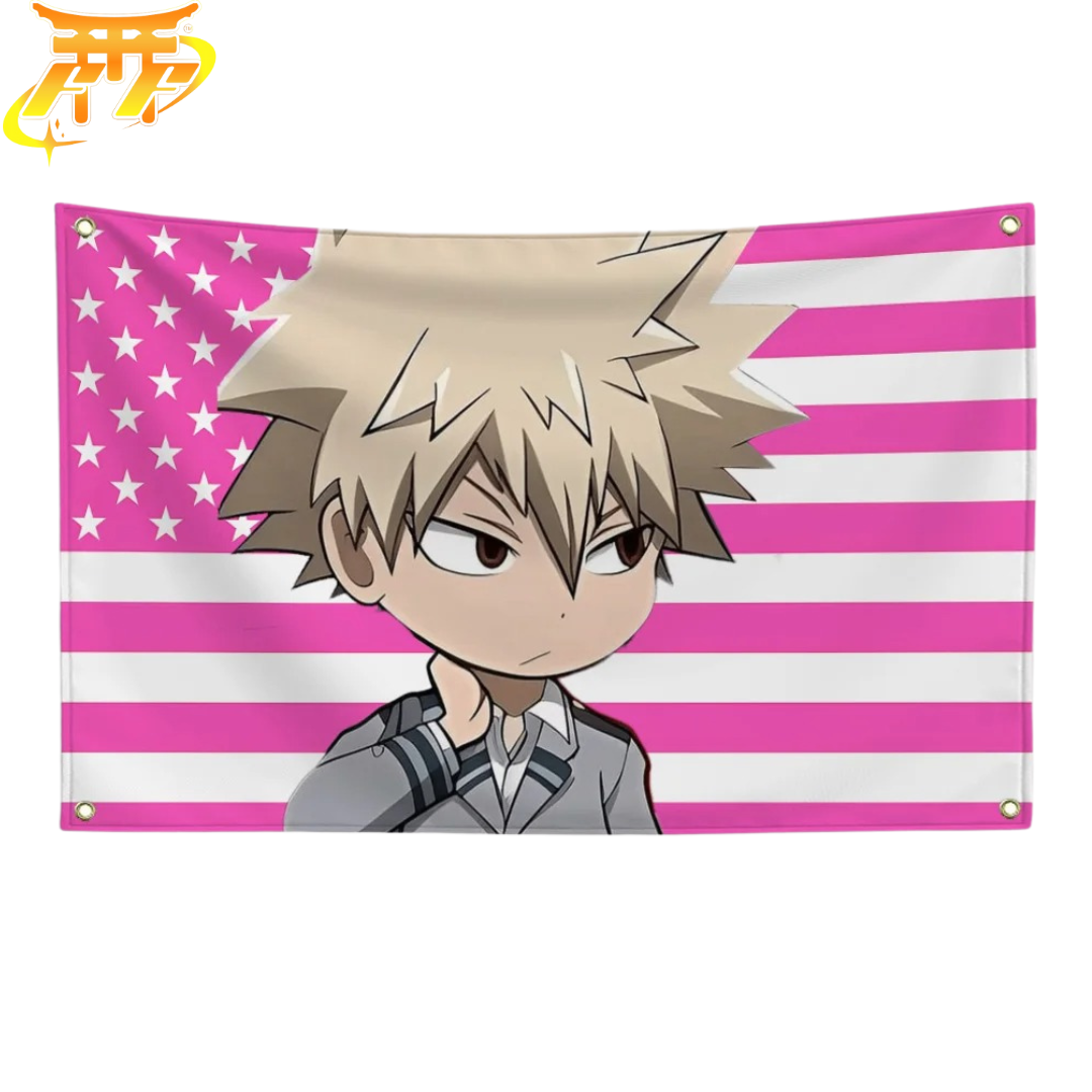 Katsuki Bakugo "Student Chibi Style" Flag - My Hero Academia™
