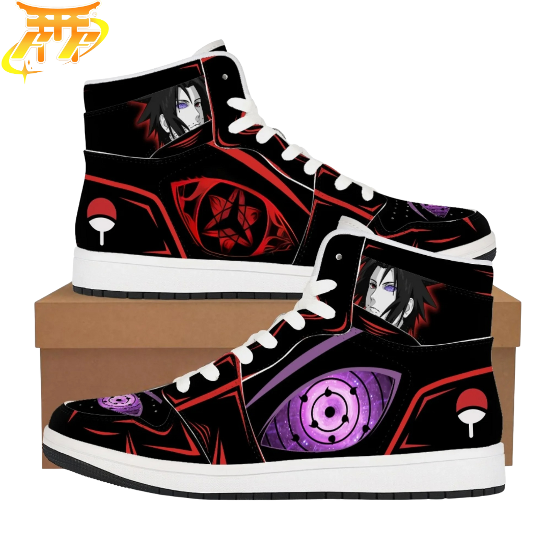 Sasuke Uchiha "Sharingan & Rinnegan" Sneakers – Naruto Shippuden™
