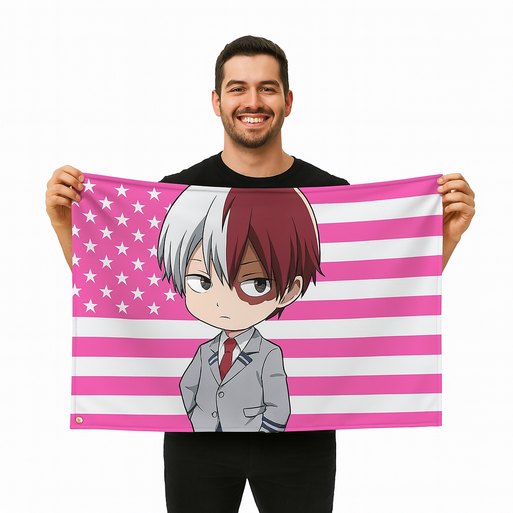 Shoto Todoroki "Student Chibi Style" Flag - My Hero Academia™
