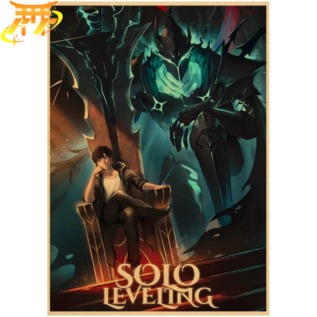 Sung Jin-Woo "Throne of Shadows" Poster – Solo Leveling™
