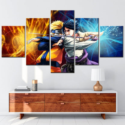 Naruto and Sasuke Battle Painting - Naruto Shippuden™