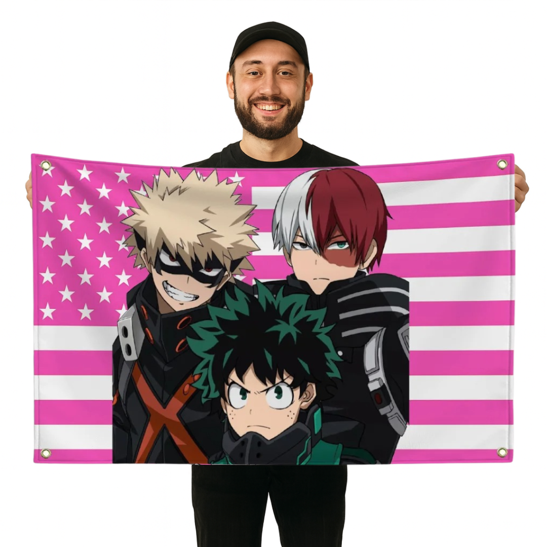 "Trio of Heroes" Flag – My Hero Academia™