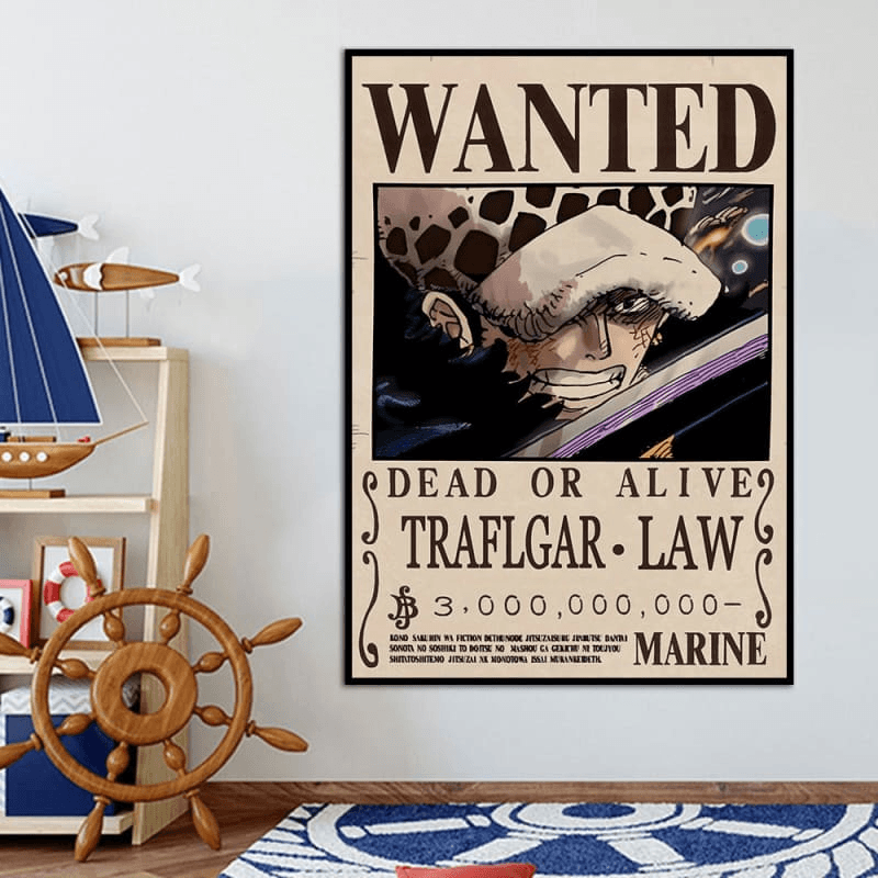 Poster Wanted Trafalgar D. Water Law - One Piece™